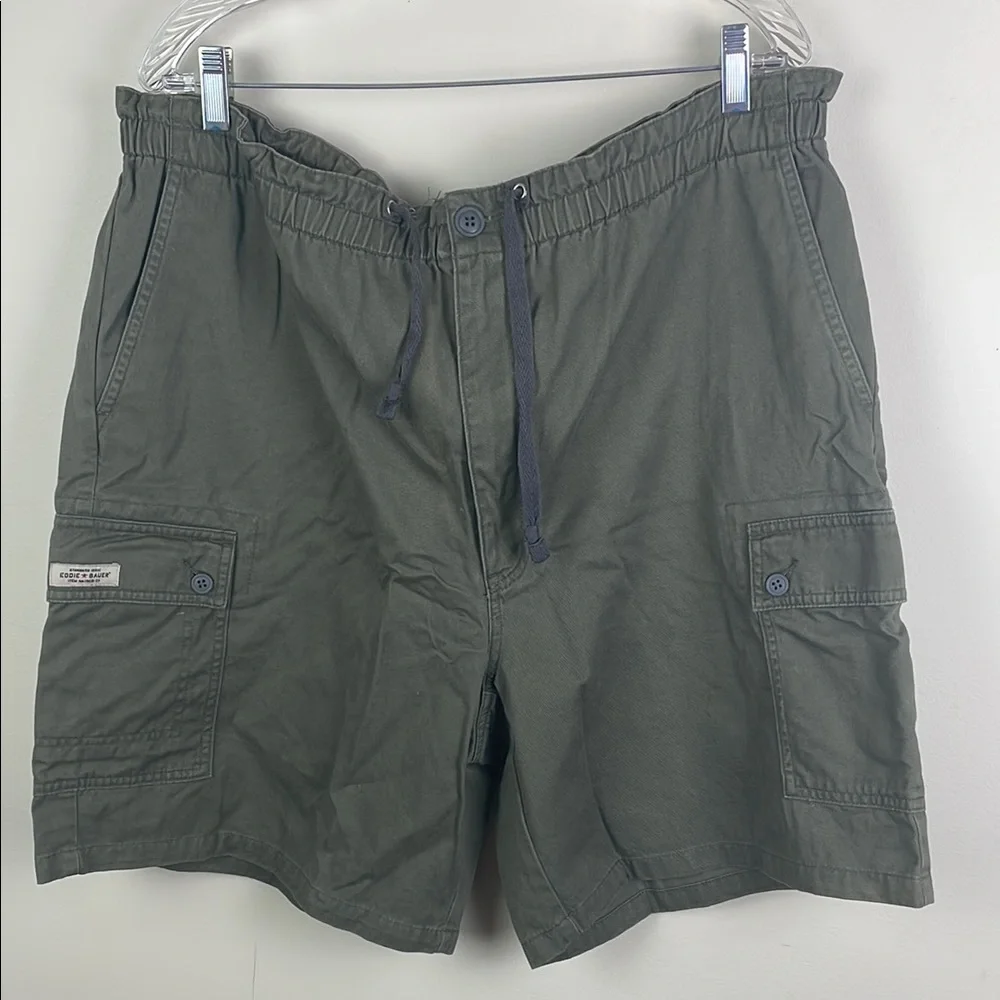 Vintage Eddie Bauer Green Cargo Shorts Outdoor Essential